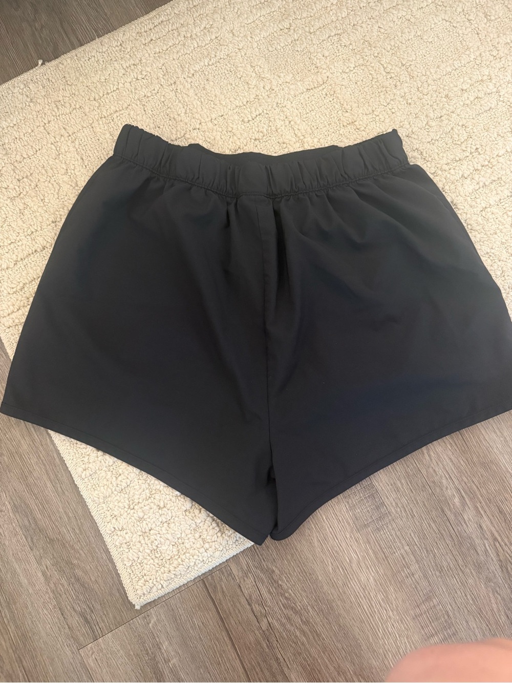 Gymshark Black Women's Athletic Overlay Shorts - Picture 2 of 4
